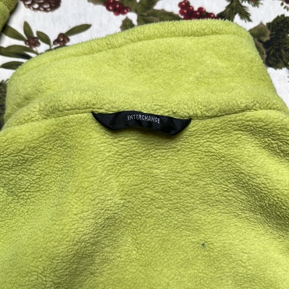 Columbia interchange zip up Sherpa jacket light green with purple zipper M - Picture 8 of 8